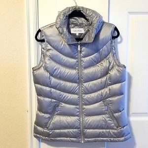 Calvin Klein silver down puffer vest